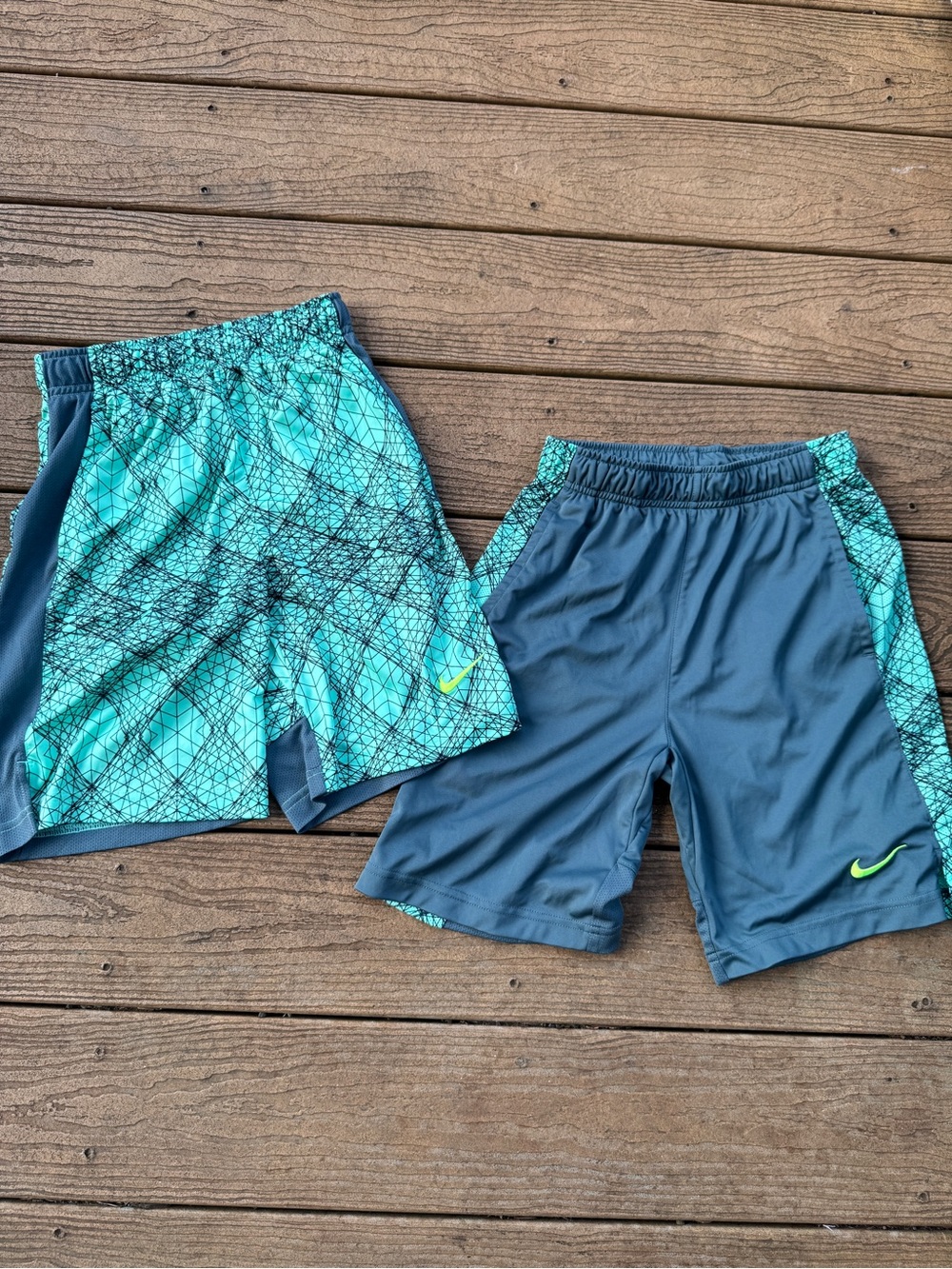 Teal & Gray Boys' Athletic Shorts